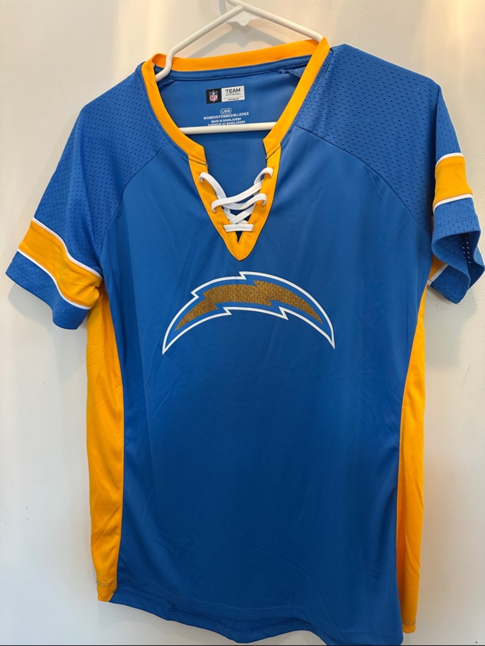 NFL Women's Team Apparel Royal Blue & Gold Lace-Up Jersey